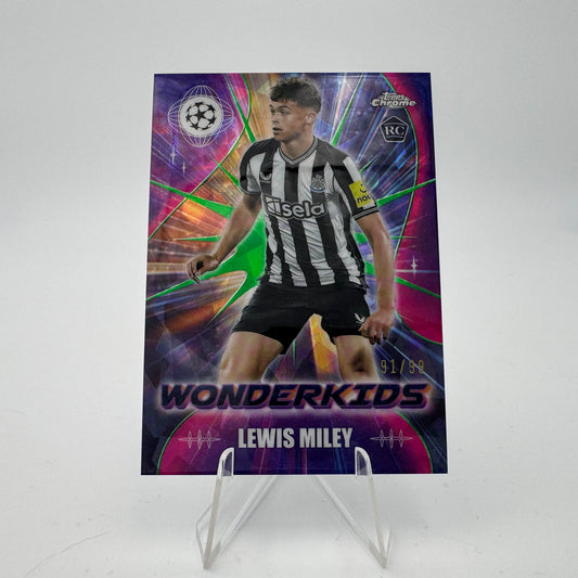 Lewis Miley RC - Newcastle United - Topps Chrome UCC 2023/24 - 91/99 Wonderkids