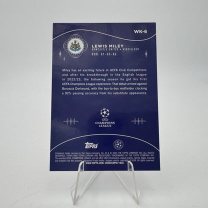 Lewis Miley RC - Newcastle United - Topps Chrome UCC 2023/24 - 91/99 Wonderkids
