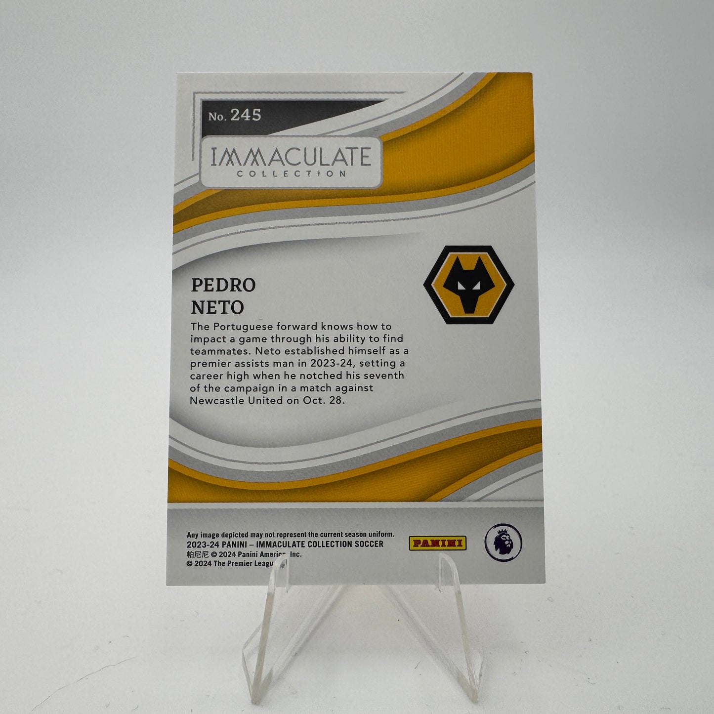 Pedro Neto - Wolverhampton - Panini Immaculate 2023/24 - 49/60