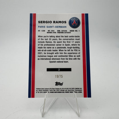 Sergio Ramos - Paris Saint Germain - Topps Chrome Set PSG - 19/75