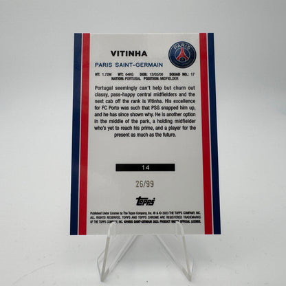 Vitinha - Paris Saint Germain - Topps Chrome Set PSG - 26/99