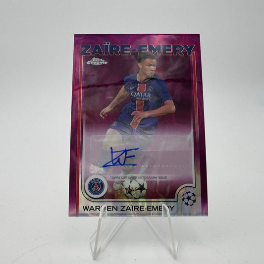 Warren Zaire Emery - PSG - Topps Chrome UCC 2024/25 - Autograph 69/75