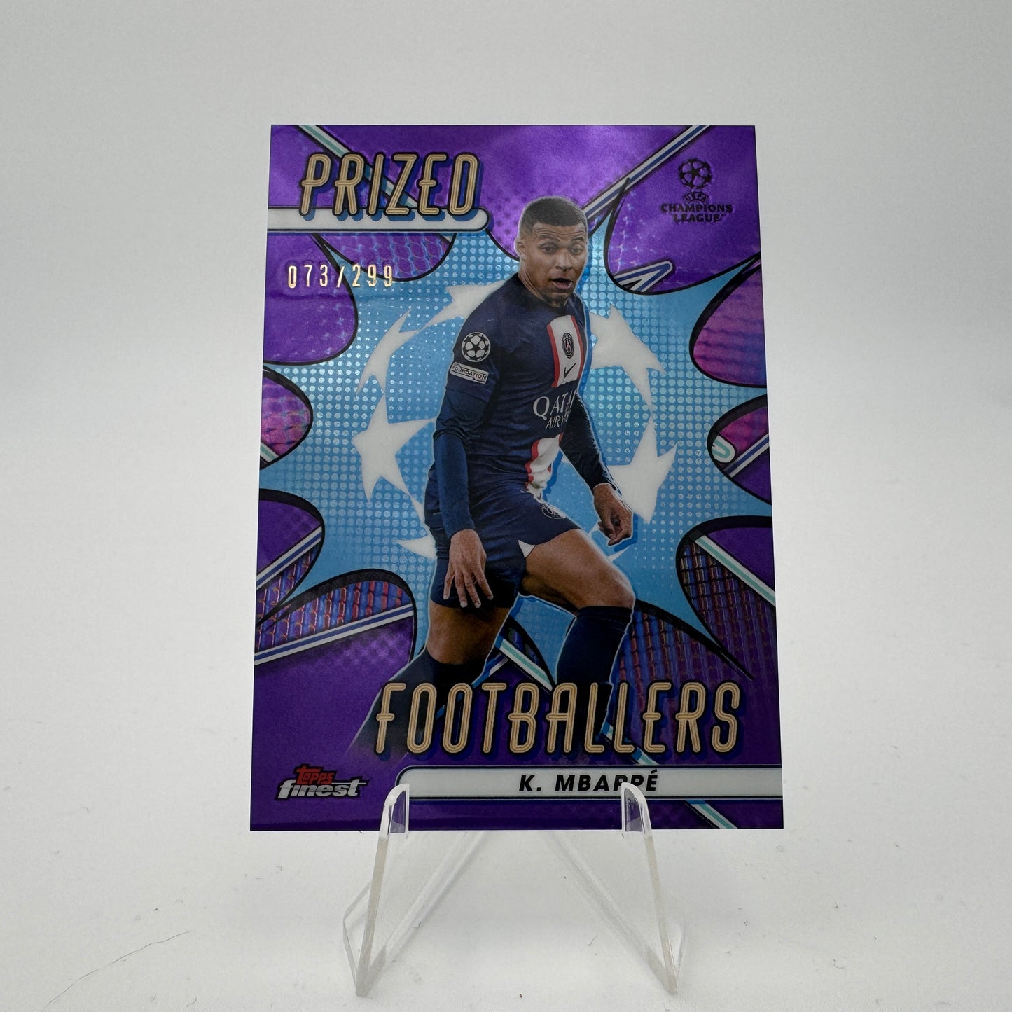 Kylian Mbappé - Paris Saint Germain - Topps Finest UCC 2022/23 - 073/299 Prized Footballers