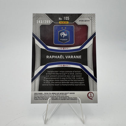 Raphael Varane - FRANCE - Panini Prizm WC Qatar 2022 - 143/299