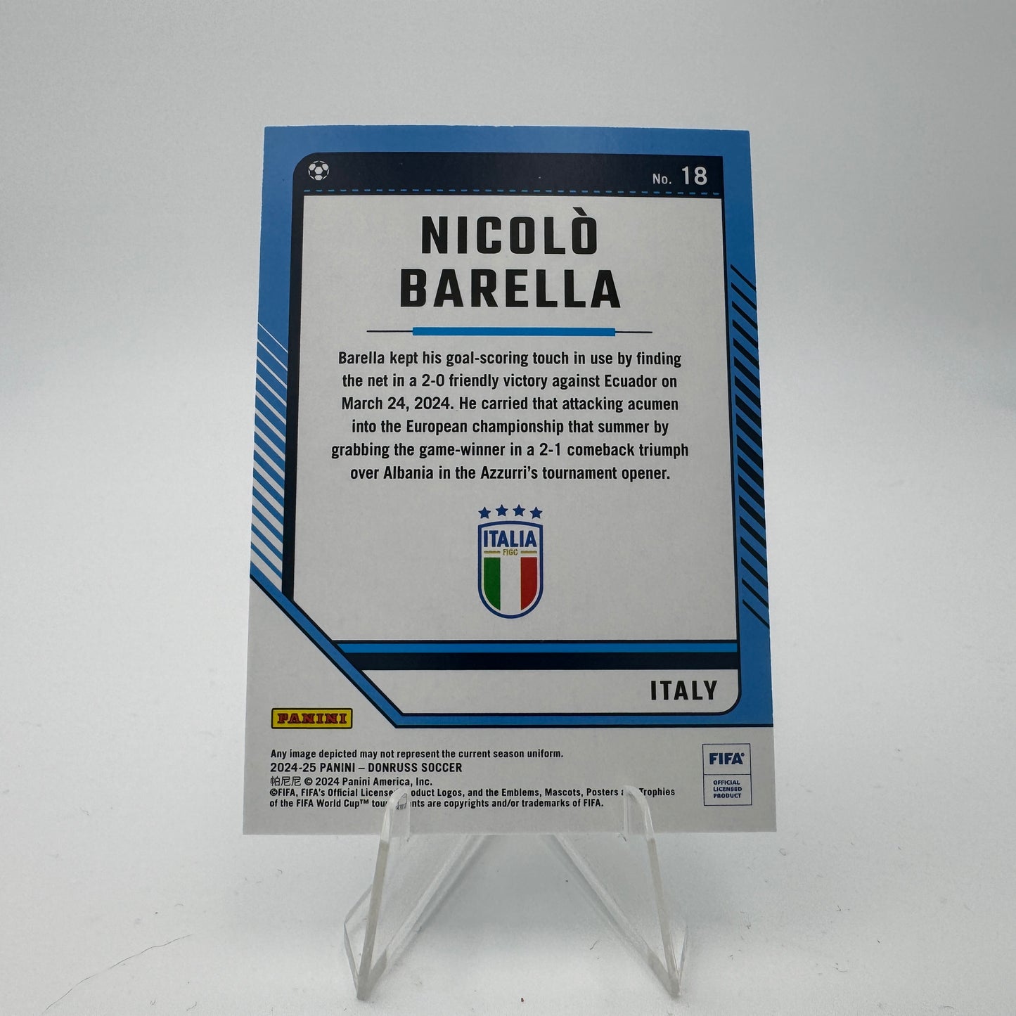 Nicolo Barella - Italy - Panini Donruss 2024/25 - 194/199