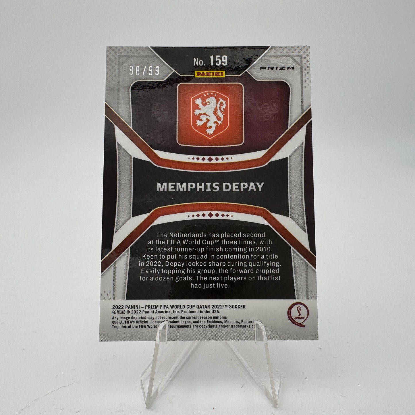 Memphis Depay - Netherlands - Panini Prizm WC Qatar 2022 - 88/99