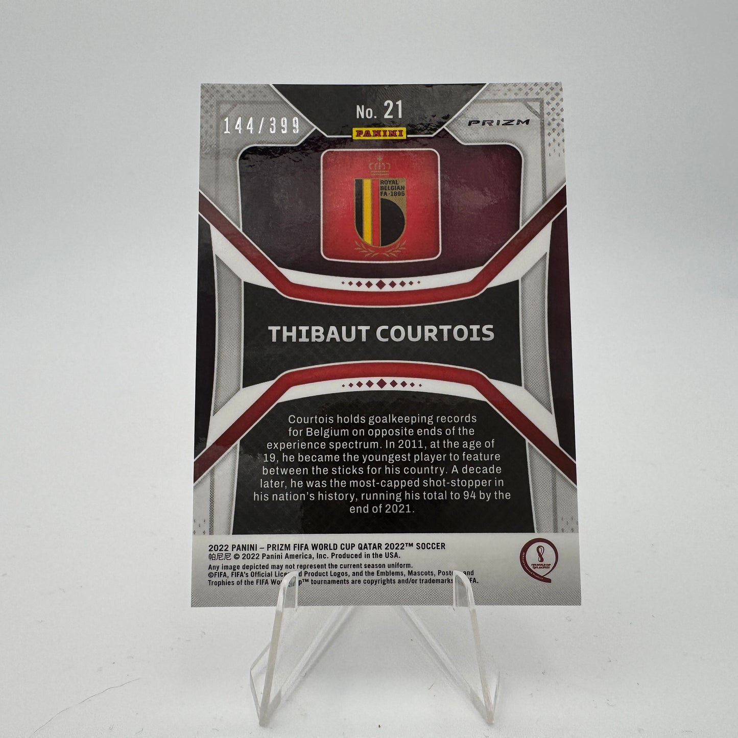 Thibaut Courtois - Belgium - Panini Prizm WC Qatar 2022 - 144/399