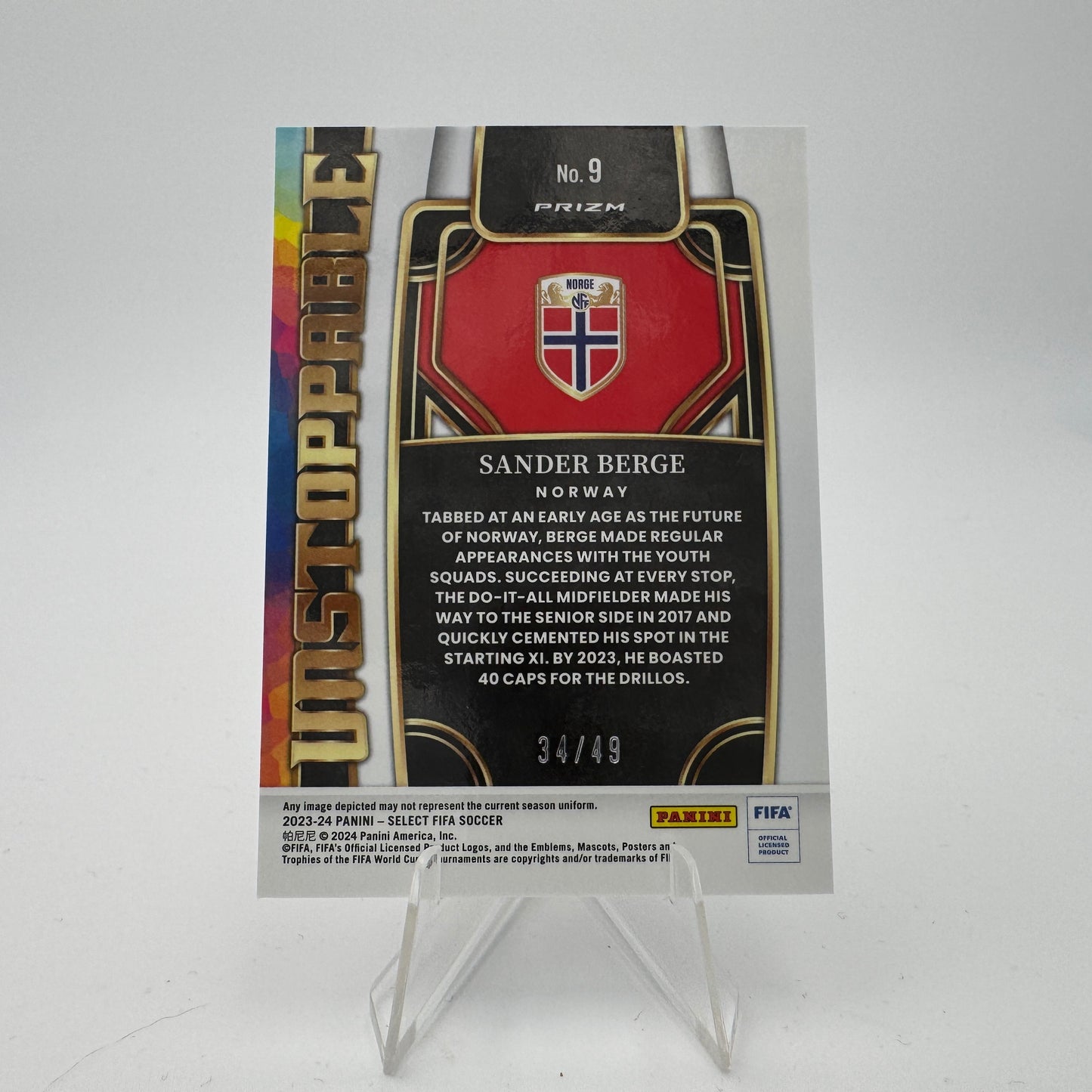 Sander Berge - Norway - Panini Select FIFA 2023/24 - 34/49