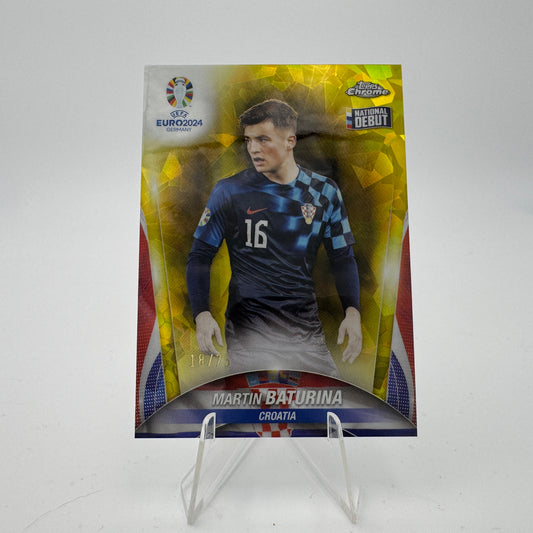Martin Baturina National Debut - Croatia - Topps Chrome Sapphire EURO 2024 - 18/75