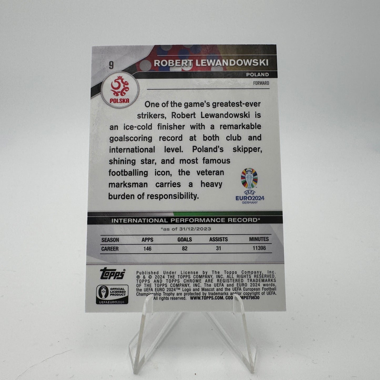 Robert Lewandowski - Poland - Topps Chrome EURO 2024 - 023/125
