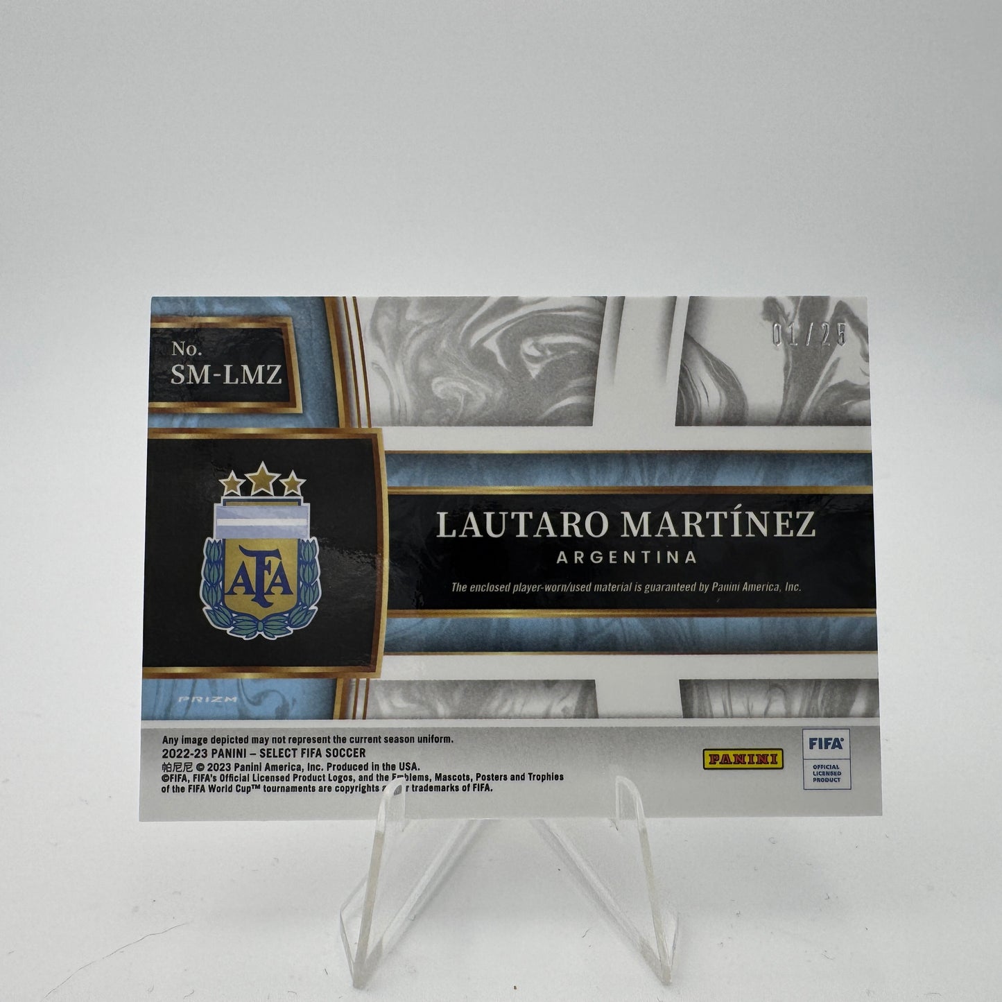 Lautaro Martinez - Argentina - Panini Select 2022/23 - Relic 01/25