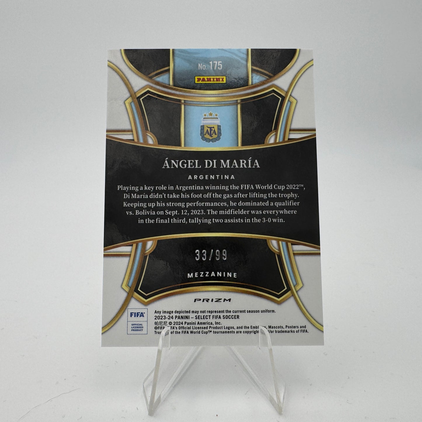Angel Di Maria - Argentina - Panini Select 2023/24 - 33/99