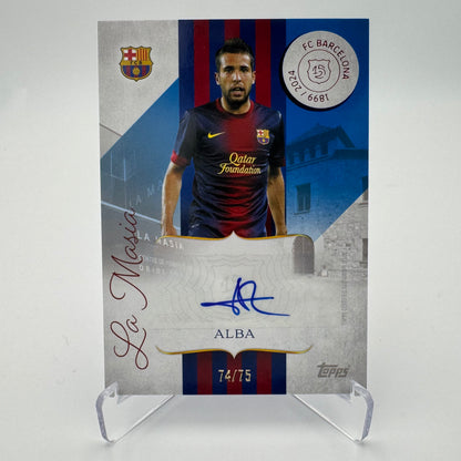 Jordi Alba  - FC Barcelona - Topps Barcelona 125 - Auto 74/75