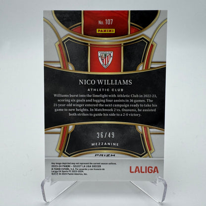 Nico Williams - Athletic Club - Panini Select La Liga 23/24 - 36/49